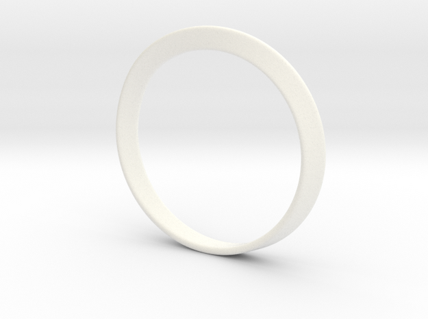 Mobius Strip Bracelet (48mm Inner Diameter) in White Processed Versatile Plastic