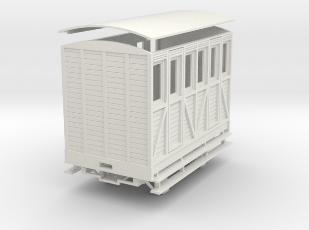 On16.5 2 compartment "woody" coach in White Natural Versatile Plastic