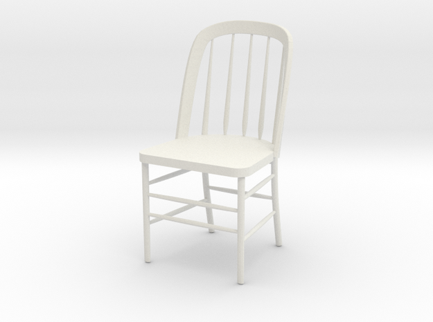 Eustis Edison Chair Miniature 4" tall in White Natural Versatile Plastic