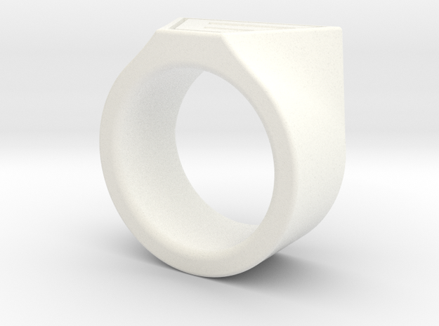 Dr Evil Ring Size 11 in White Processed Versatile Plastic