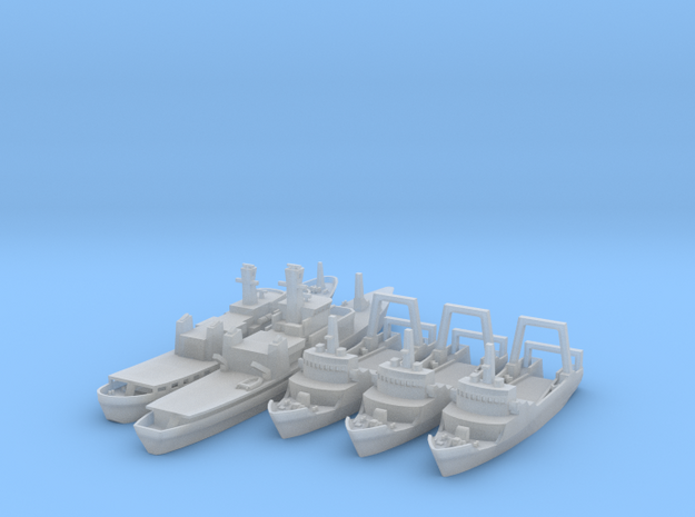 Cod War Set 2 1/1250 & 1800 in Smooth Fine Detail Plastic: 1:1250