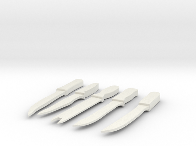 1/6 Butching Knives Update in White Natural Versatile Plastic
