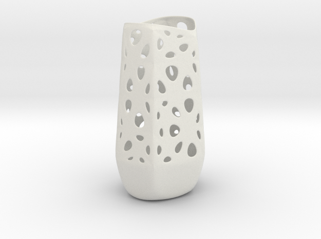 Organic Vase Large in White Natural Versatile Plastic