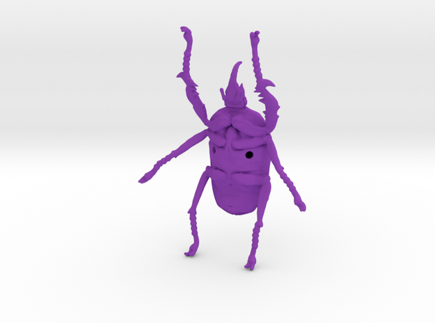 Giant Beetle - Goliath 8cm - Scarab in Purple Processed Versatile Plastic