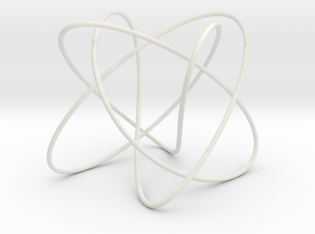 Lissajous (3, 5, 4) (π/2, π, π) in White Natural Versatile Plastic