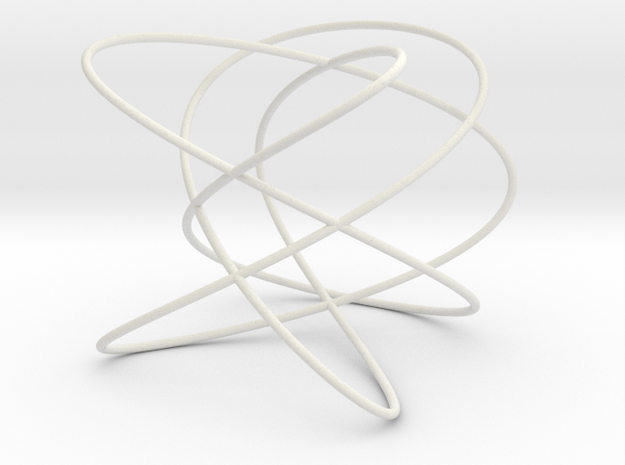 Lissajous (5, 4, 3) (0, π/2, π/2) in White Natural Versatile Plastic