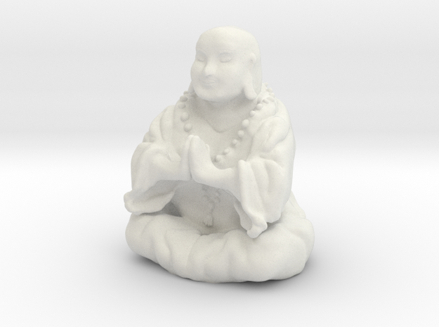 Buddha Statue in White Natural Versatile Plastic
