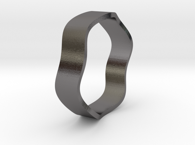 Sine Ring Flat 18mm in Polished Nickel Steel