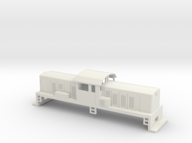DSC Locomotive, New Zealand, (S Scale, 1:64) in White Natural Versatile Plastic