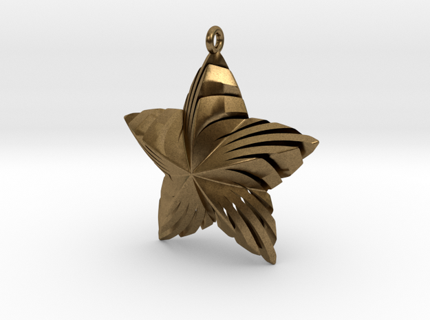 Tortuous Star Pendant in Natural Bronze