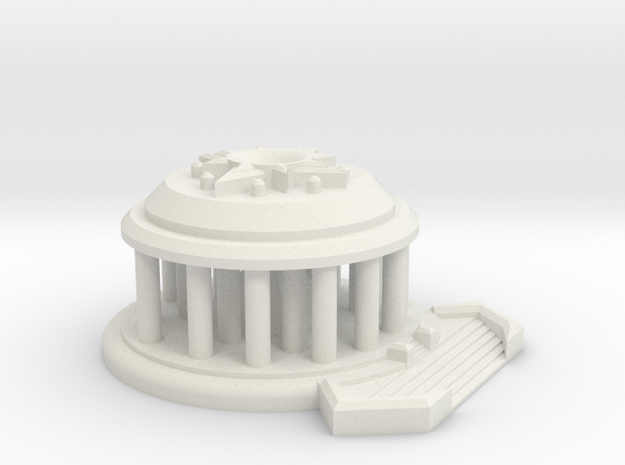 Temple of the Sun Large Model Display Piece in White Natural Versatile Plastic