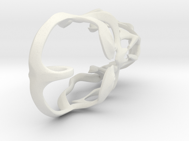 Skull Pendant 02 in White Natural Versatile Plastic
