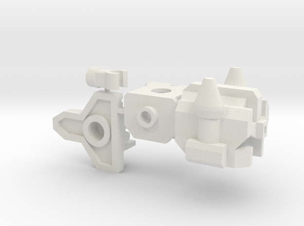 Overly-mean Bot Upgrade (Plain Chest) in White Natural Versatile Plastic