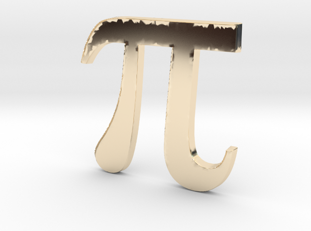 PI 3D in 14K Yellow Gold