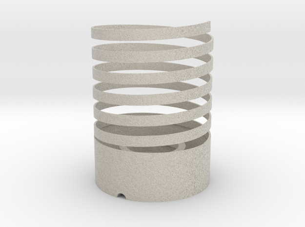 Helical Table Lamp in Natural Sandstone