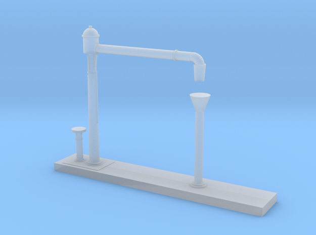 Z Scale Water Crane Model Variant D in Tan Fine Detail Plastic