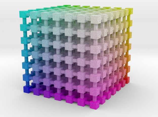 RGB Color Cube: 3.5 inch in Full Color Sandstone