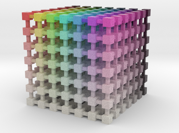 HSV/HSB Color Cube: 3.5 inch in Full Color Sandstone
