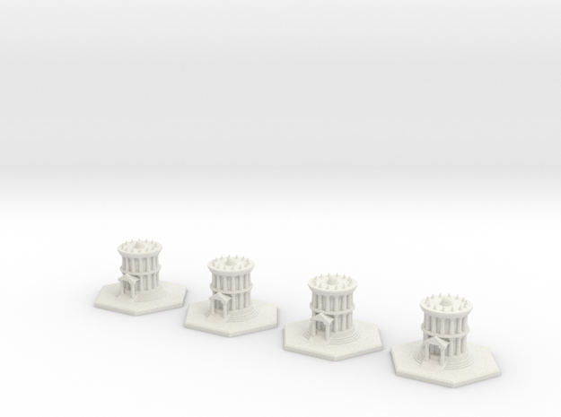 Attika Temples Full Set in White Natural Versatile Plastic