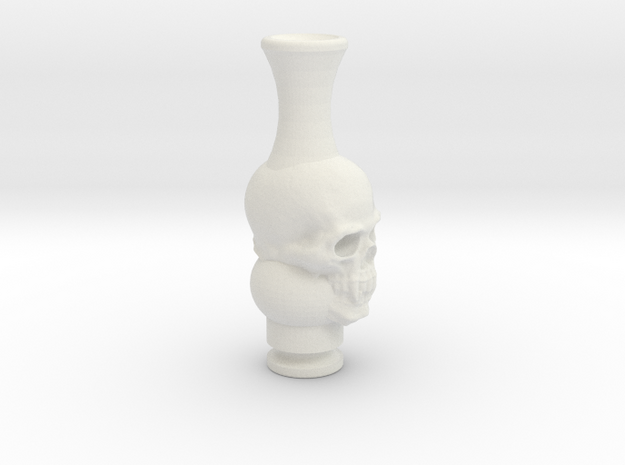 Skull Driptip in White Natural Versatile Plastic