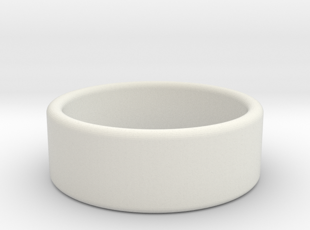 7 1/2 Blank Band in White Natural Versatile Plastic