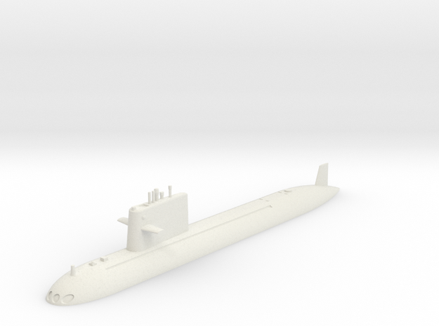 1/700 Type 091 Submarine (Waterline) in White Natural Versatile Plastic