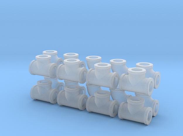 7/8" scale pipe fittings: 2 1/2" pipe in Tan Fine Detail Plastic