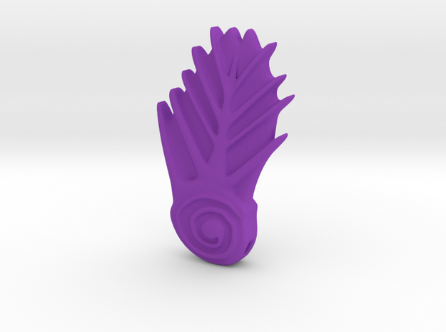 SpikedSpiralLeaf in Purple Processed Versatile Plastic