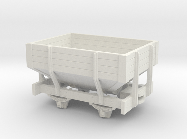 OO9 short Hopper wagon in White Natural Versatile Plastic