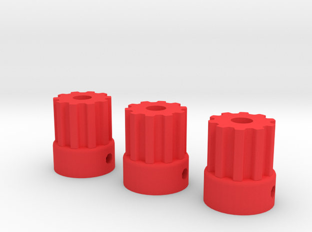 Reprap Pulleys XL 10t in Red Processed Versatile Plastic