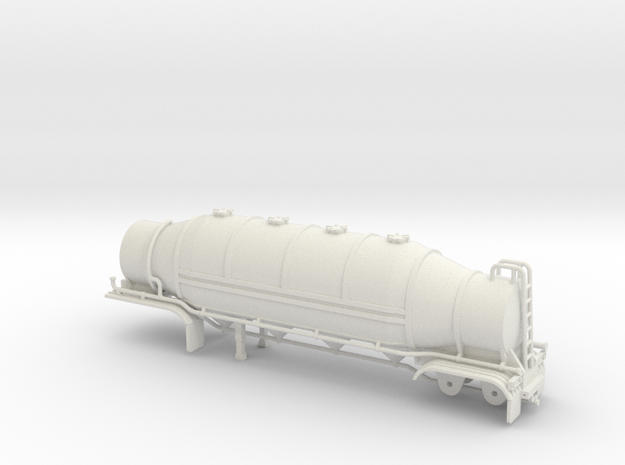 S-scale 1/64 Dry Bulk Trailer 09b 1625 Superflo in White Natural Versatile Plastic