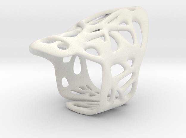 The Weave Ring in White Natural Versatile Plastic