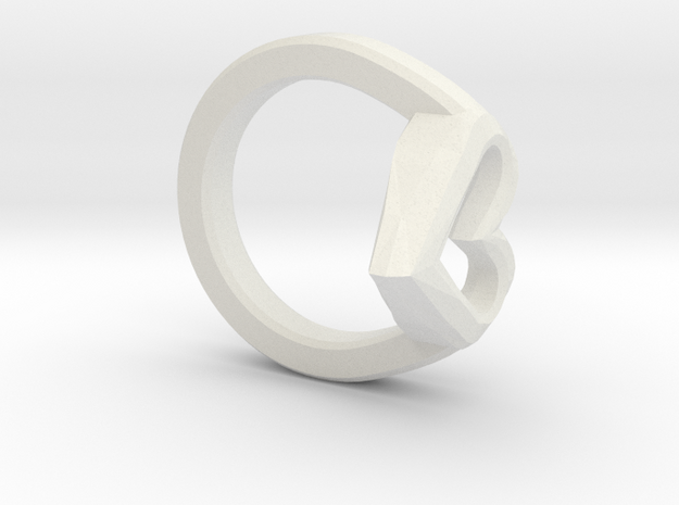 FLYHIGH: Open Hearts Ring 17mm in White Natural Versatile Plastic