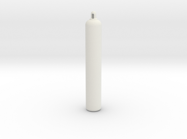 Gas Cylinder in White Natural Versatile Plastic