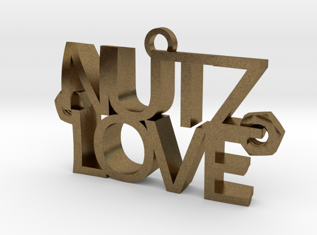 Nutz Love Letters in Natural Bronze