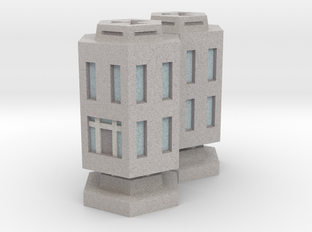 WHAM- Stackable Buildings w/ Rubble x2 (1/285th) in Full Color Sandstone