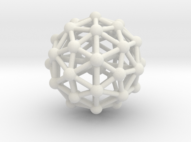 Pentakis Icosidodecahedron w/ Orb Desk Toy in White Natural Versatile Plastic