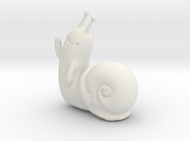 Adventure Time Waving Snail in White Natural Versatile Plastic