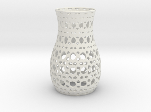 Tealight Sleeve Geometric - Small in White Natural Versatile Plastic