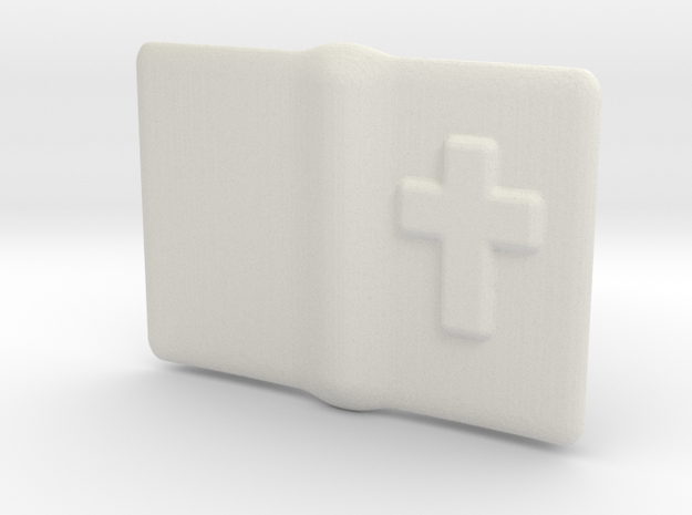 Small open Bible for 6" to 12" figures in White Natural Versatile Plastic