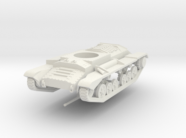 Vehicle- Valentine Tank MkIII (1/72) in White Natural Versatile Plastic
