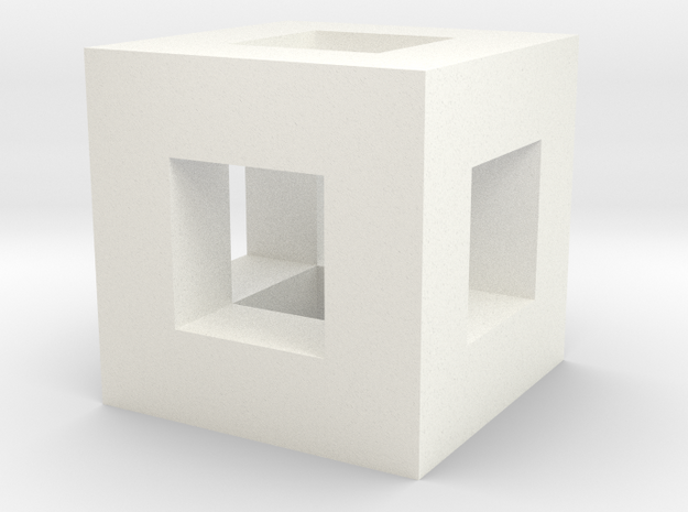 Box Frame in White Processed Versatile Plastic