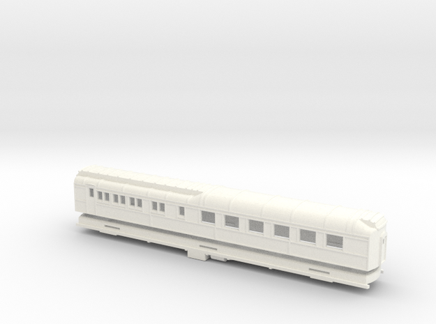 Z Scale Pullman Heavyweight Diner Car in White Processed Versatile Plastic