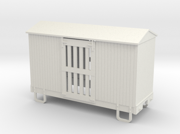On18/On20 12ft 4w ventilated boxcar  in White Natural Versatile Plastic