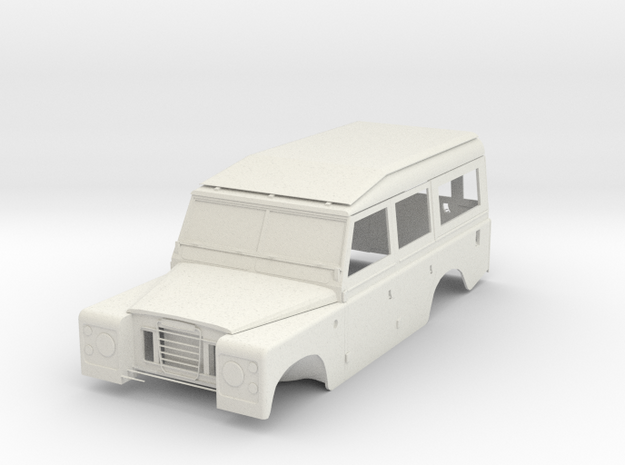 1/10 Scale Series III Land Rover 109 Body in White Natural Versatile Plastic