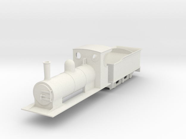 009 colonial loco and tender  in White Natural Versatile Plastic