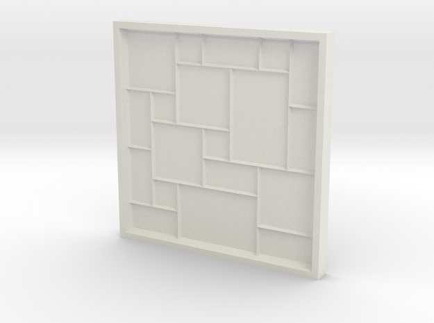 Versailles Pattern Mold in White Natural Versatile Plastic