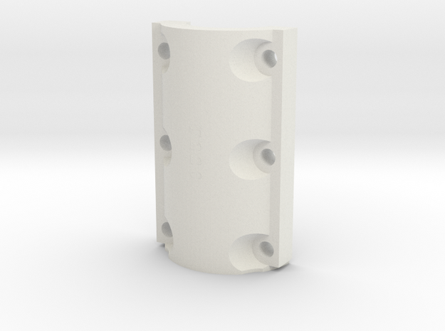 Cross Box Bottom Cap - 1-22.5 Scale in White Natural Versatile Plastic