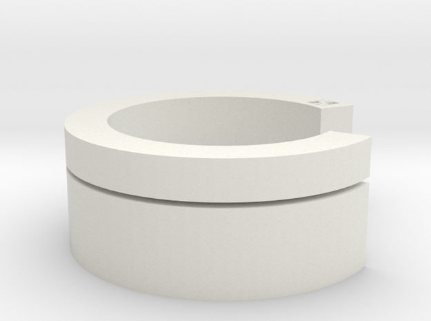 Interlock-ring (medium) in White Natural Versatile Plastic