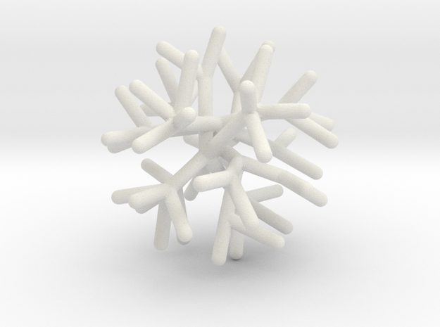 Sphere Tree 5cm (Irregular 4) in White Natural Versatile Plastic